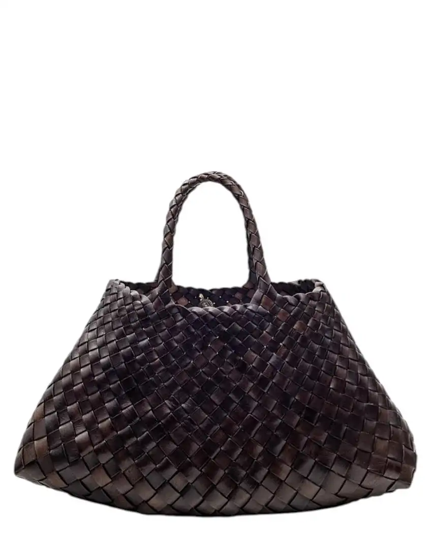 Santa Croce Small Dark Brown | Borsa intrecciata artigianale