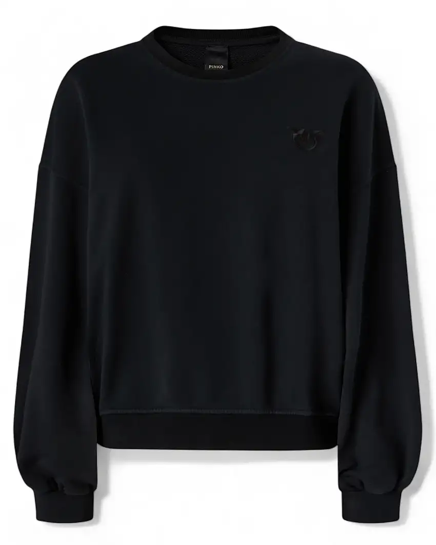 Felpa Pinko Cotone Ricamo Love Birds