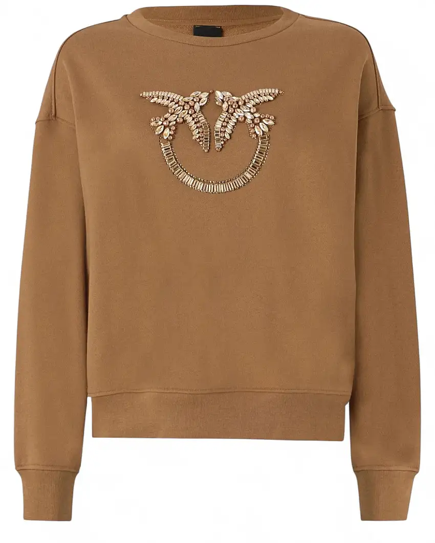 Felpa Ricamo Gioiello Love Birds - Stile e Comfort