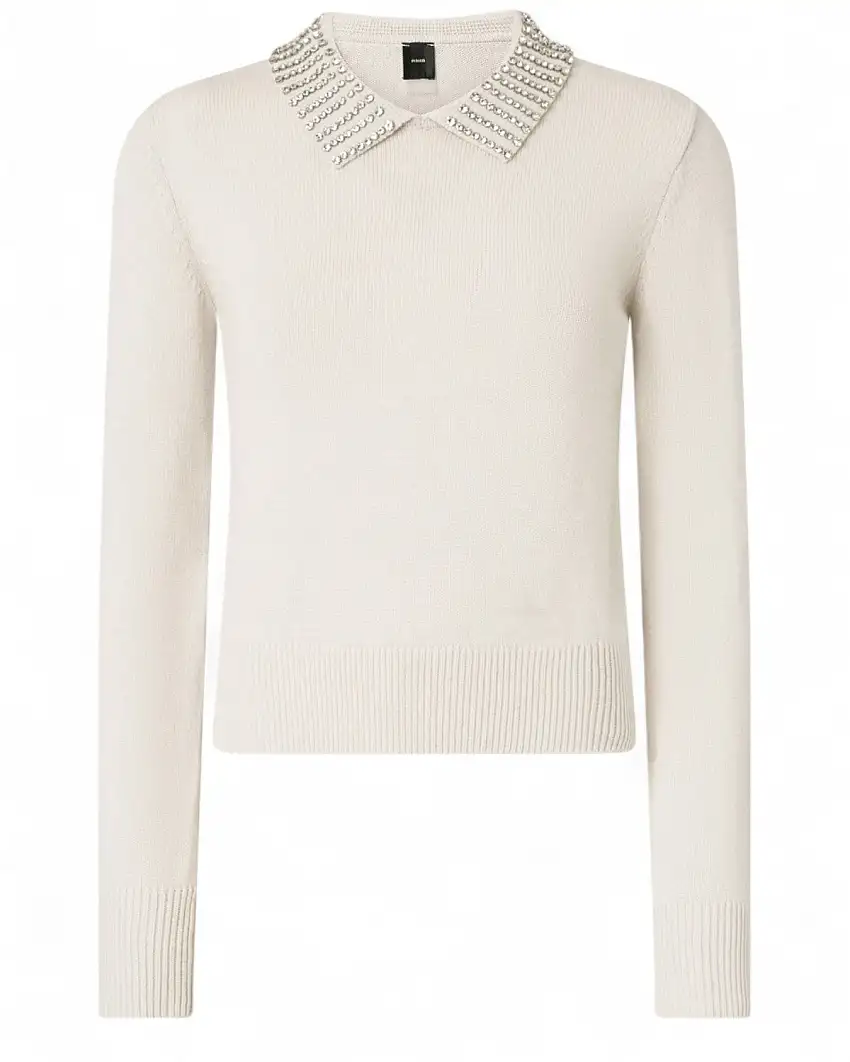 Maglia Polo Strass Pinko Eleganza e Dettagli Luminosi