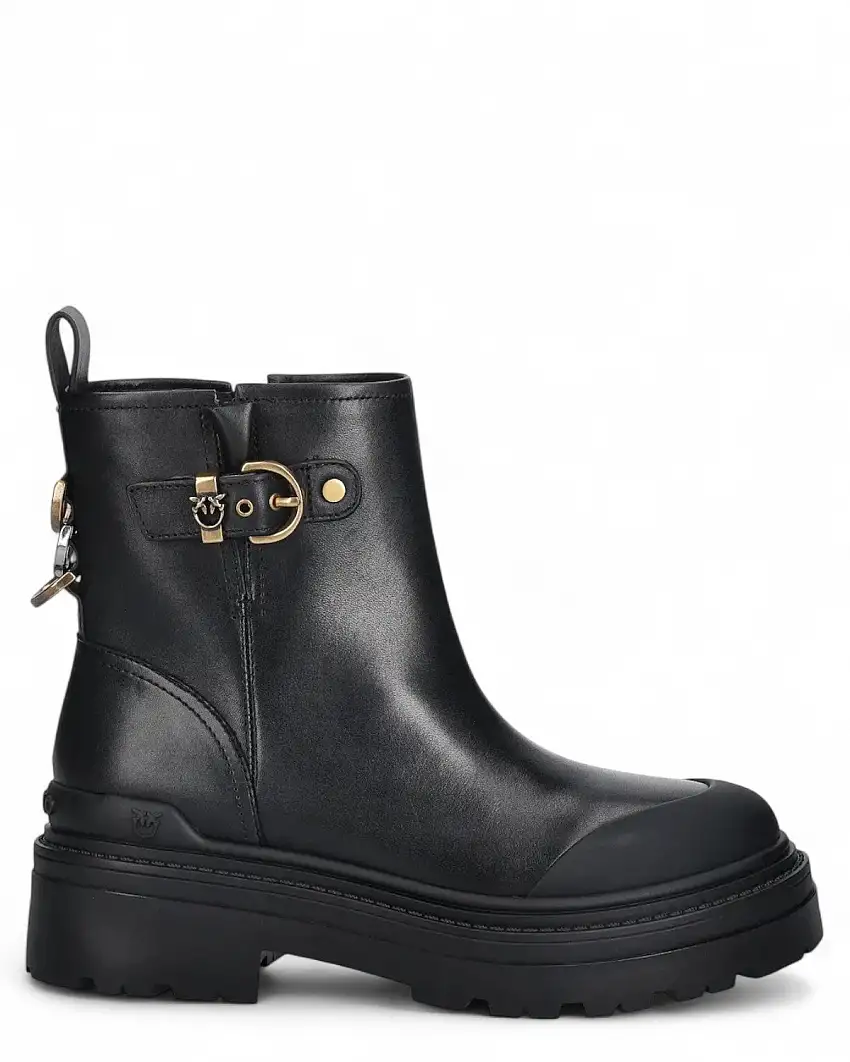 Stivaletti Mia 21 in Pelle con Plateau Pinko