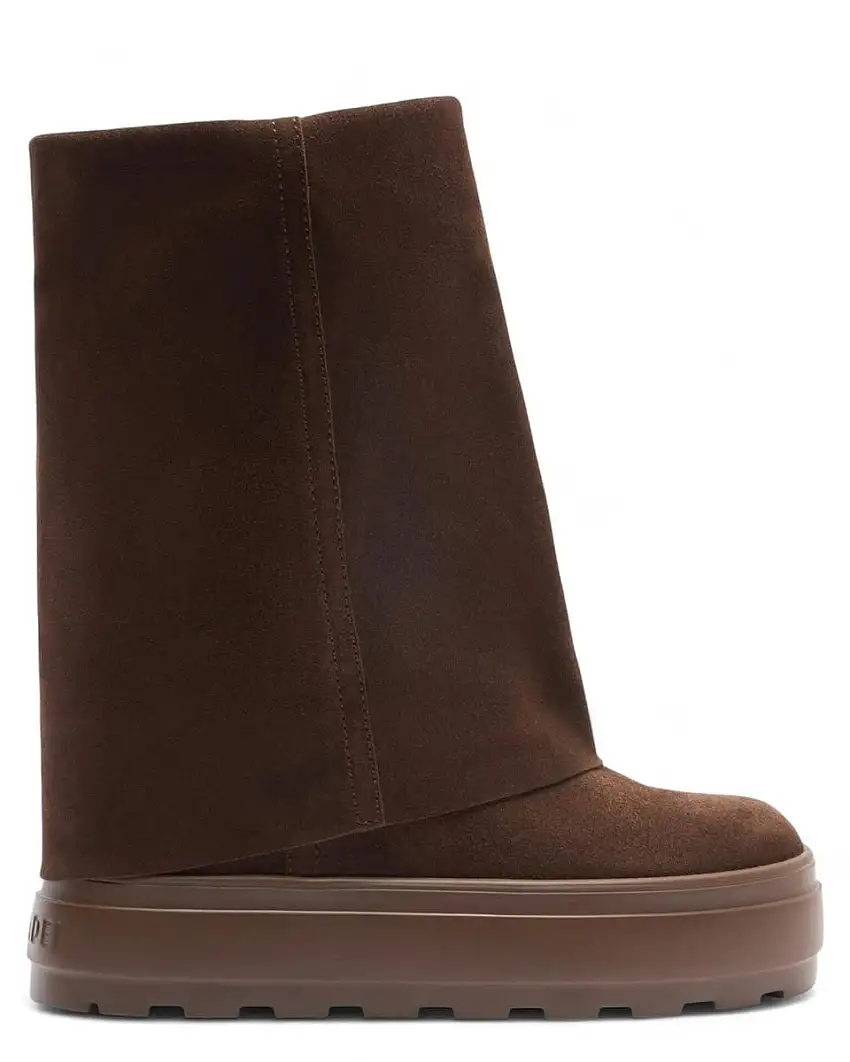 Double Face High Boots | Stivali scamosciati con tacco 80mm