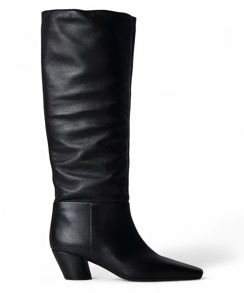 Stivali Donna Pelle Aggrinzato Tacco 5cm