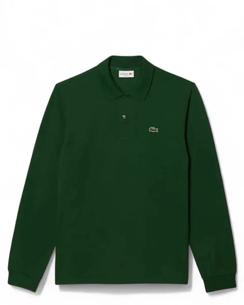 Polo Uomo Maniche Lunghe – Cotone Piqué e Bottoni Madreperla