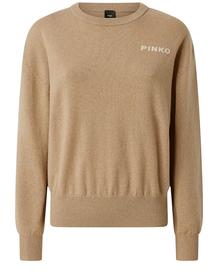Maglione Lana Cashmere Pinko con Logo Love Birds