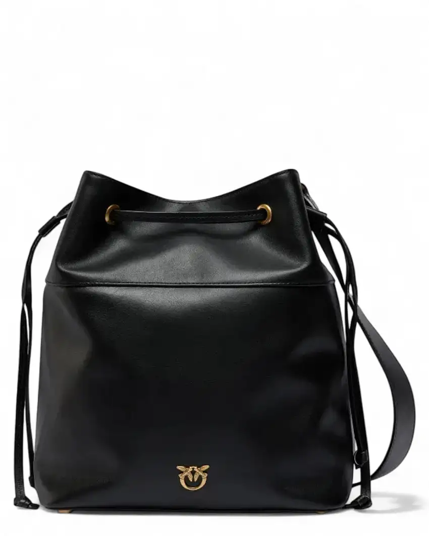 Borsa Secchiello Pelle Pinko con Logo Love Birds