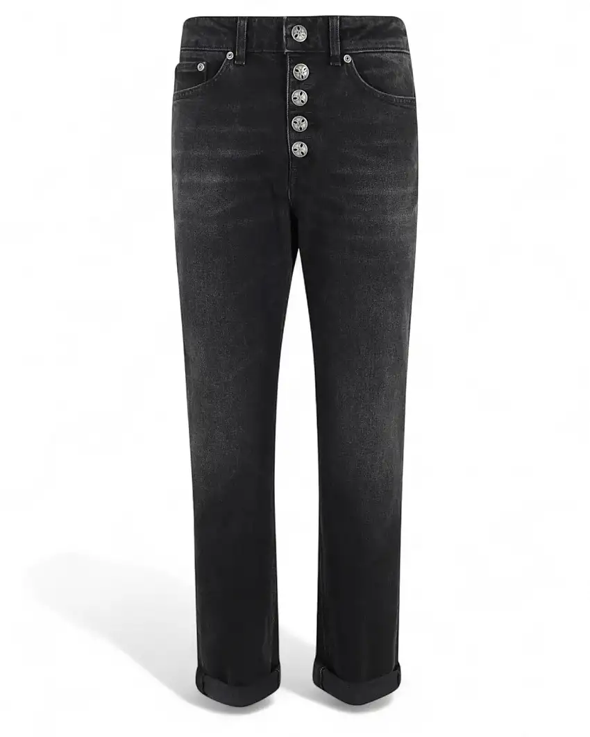 Jeans Neri Koons Buttoned a Cinque Tasche