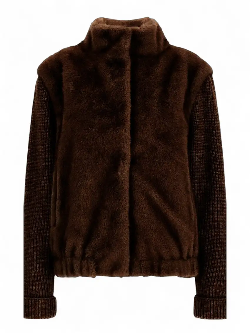 Bomber Maglia e Pelliccia Sintetica - MC2 Saint Barth