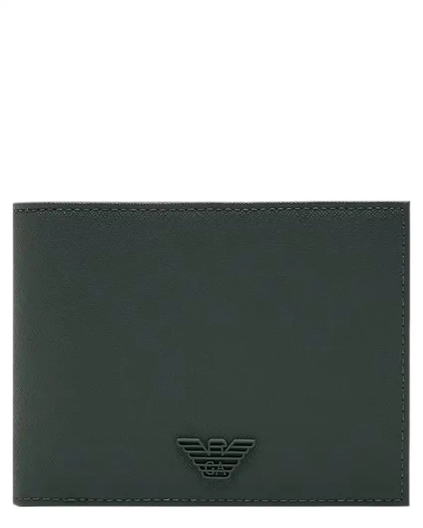 Portafoglio Uomo Bifold in Pelle Rigenerata Saffiano con Aquila ASV