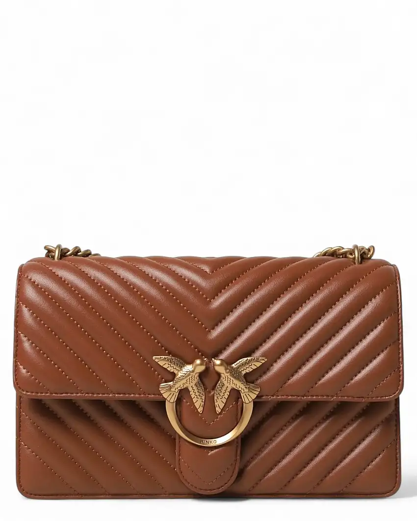 Borsa a Tracolla Nappa Chevron Pinko