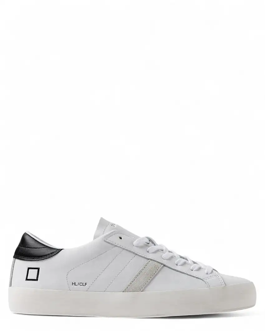 Sneakers D.A.T.E. Hill Low White-Black Uomo in Pelle