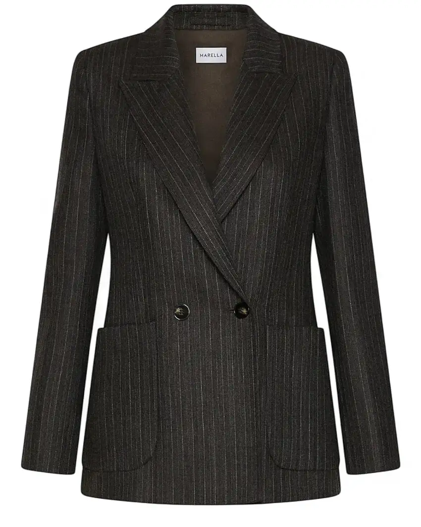 Blazer doppiopetto lana vergine con rever classico