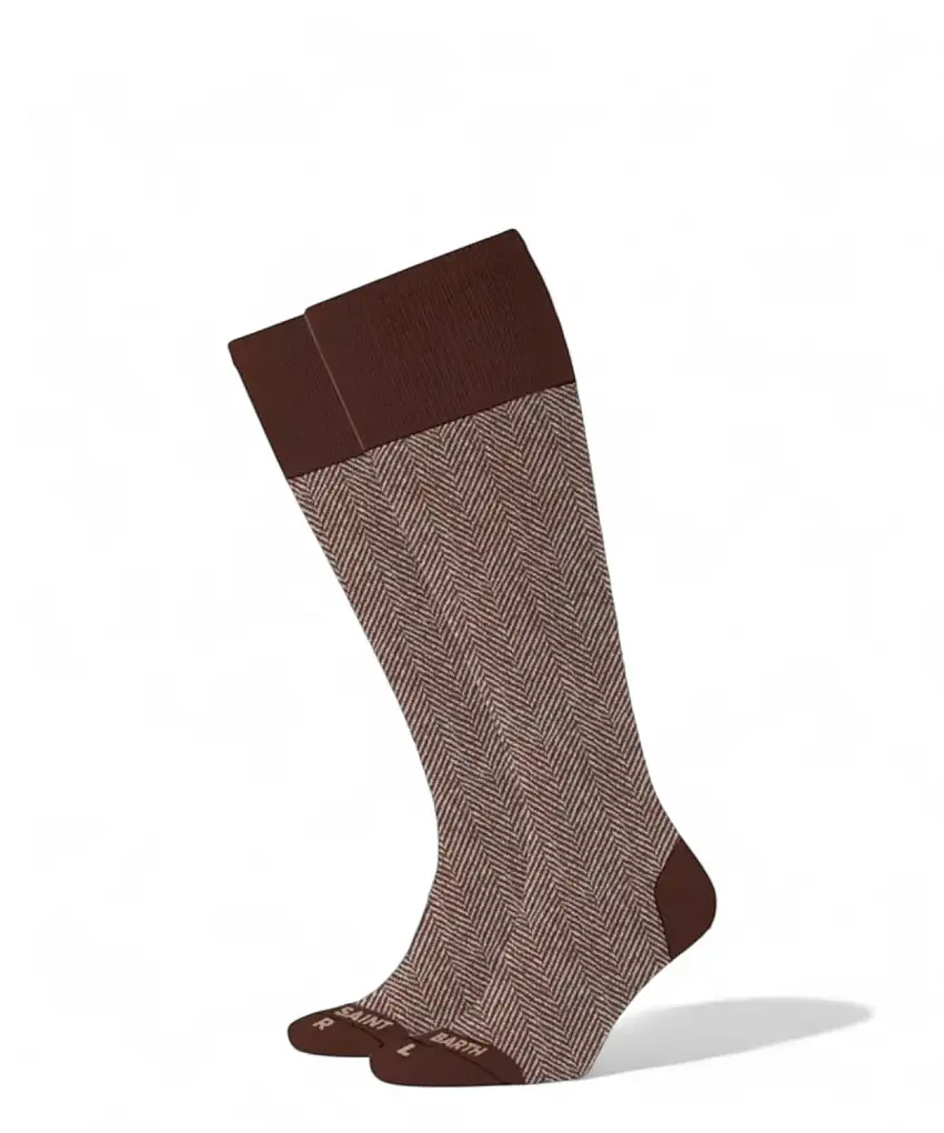 Calze “Herringbone 1118” in cotone a fantasia spigata - MC2 SAINT BARTH