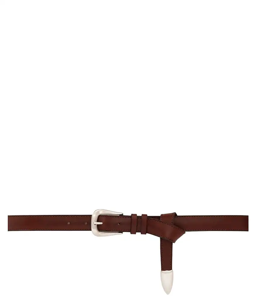 Cintura Cuoio Lunga Punta Bull 2,5 cm Artigianale