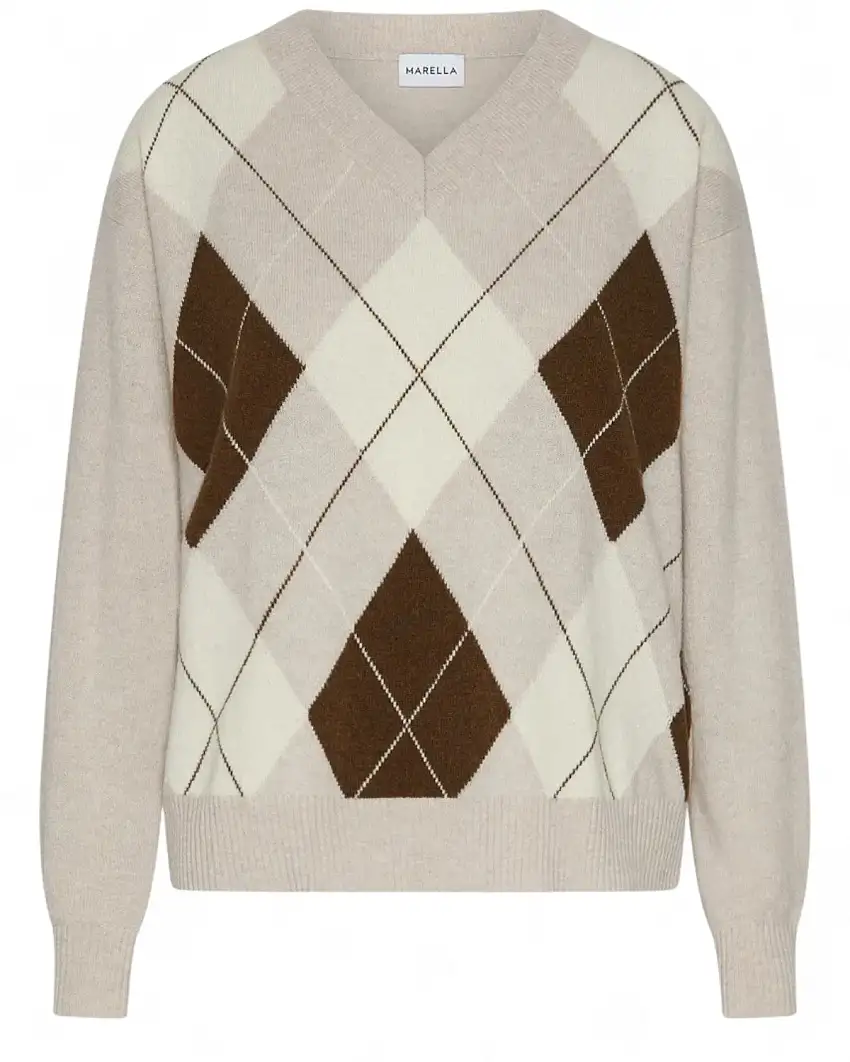 Marella Maglia in misto cashmere con intarsi geometrici | Vittorio Citro - Dal 1920