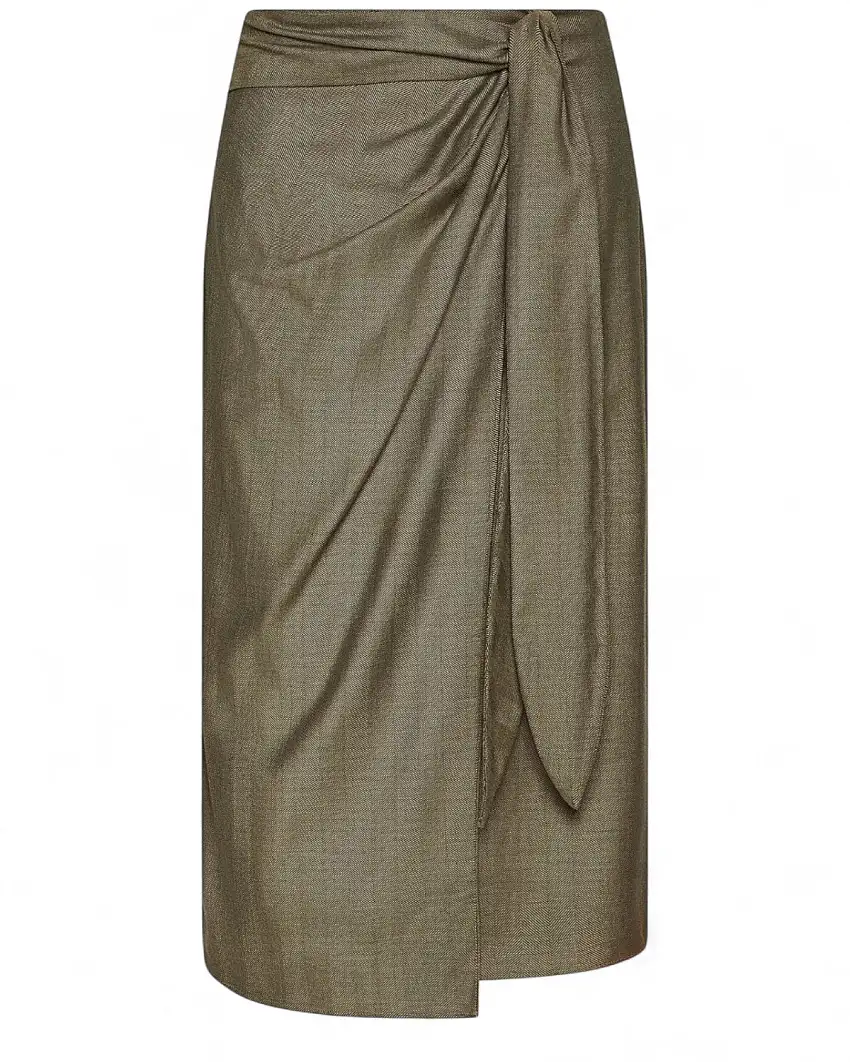 Vittoriocitro Gonna a portafoglio in saglia con nodo | Vittorio Citro - Dal 1920