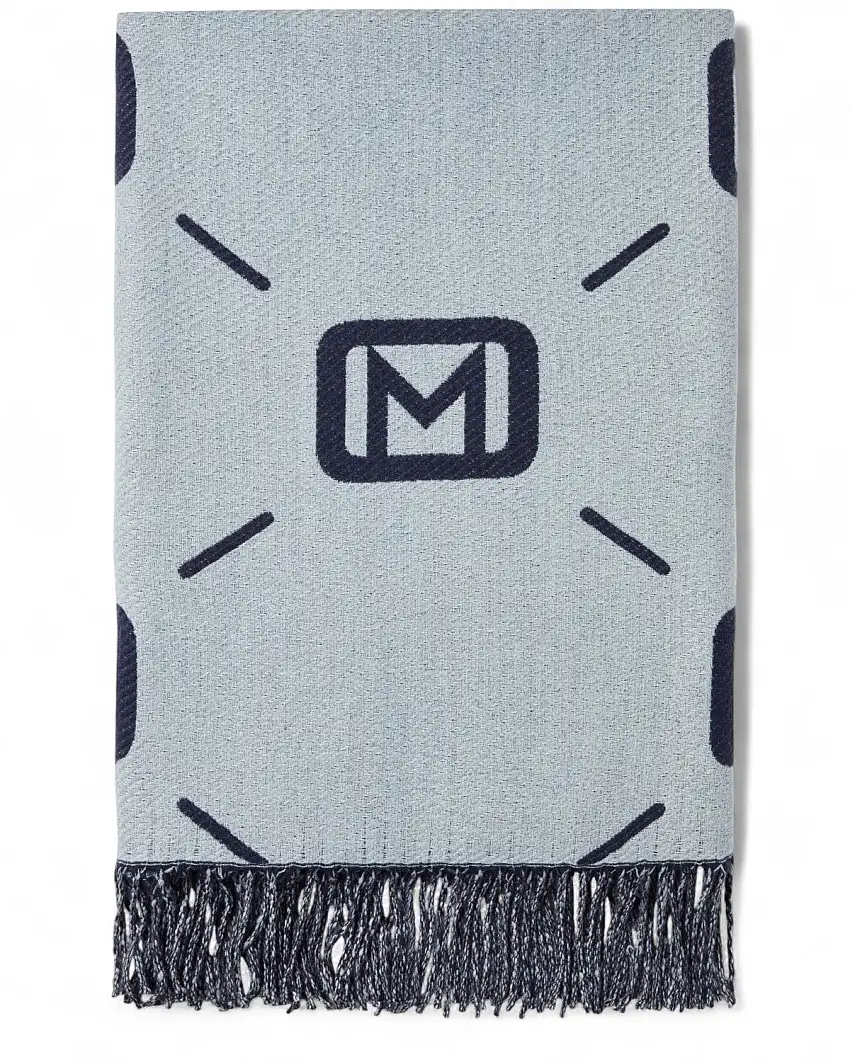 Marella Sciarpa double face in jacquard con logo e frange | Vittorio Citro - Dal 1920