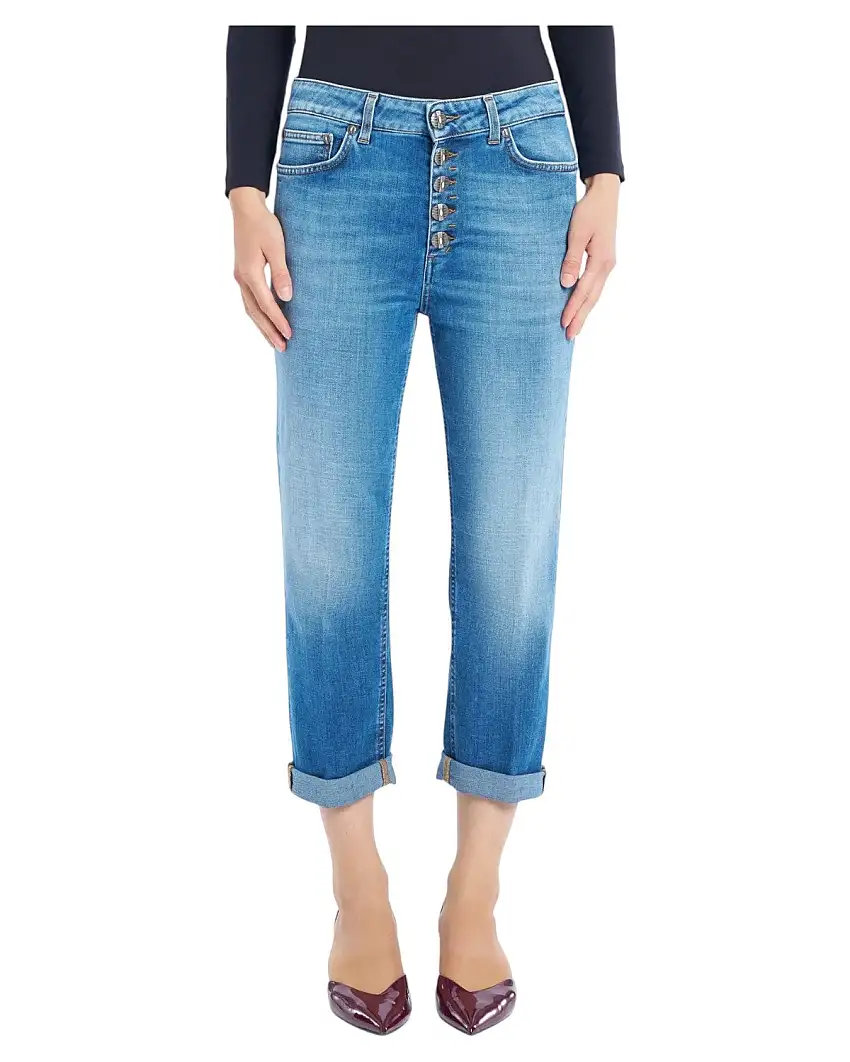 Dondup Jeans Koons Loose Donna in Denim Stretch Blu Chiaro
