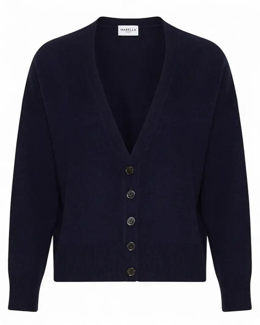 Cardigan Donna in Lana e Cashmere Boxy Fit