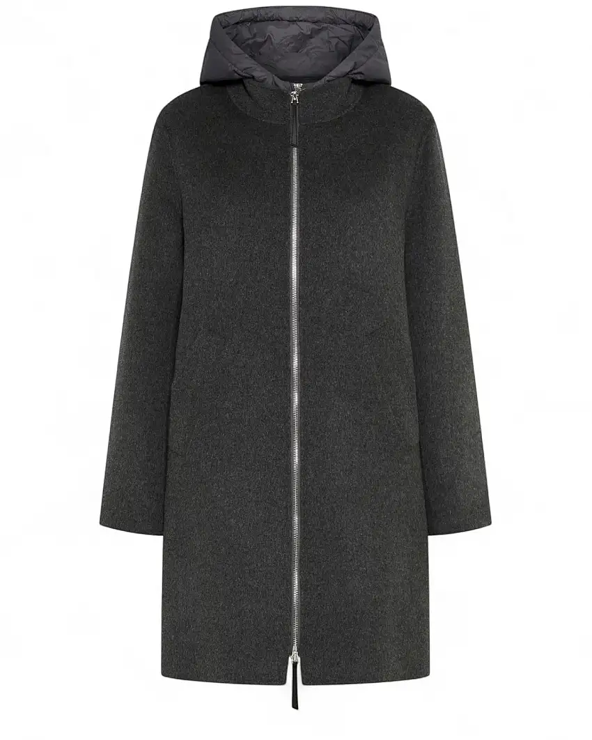 Cappotto lana viscosa con imbottitura staccabile