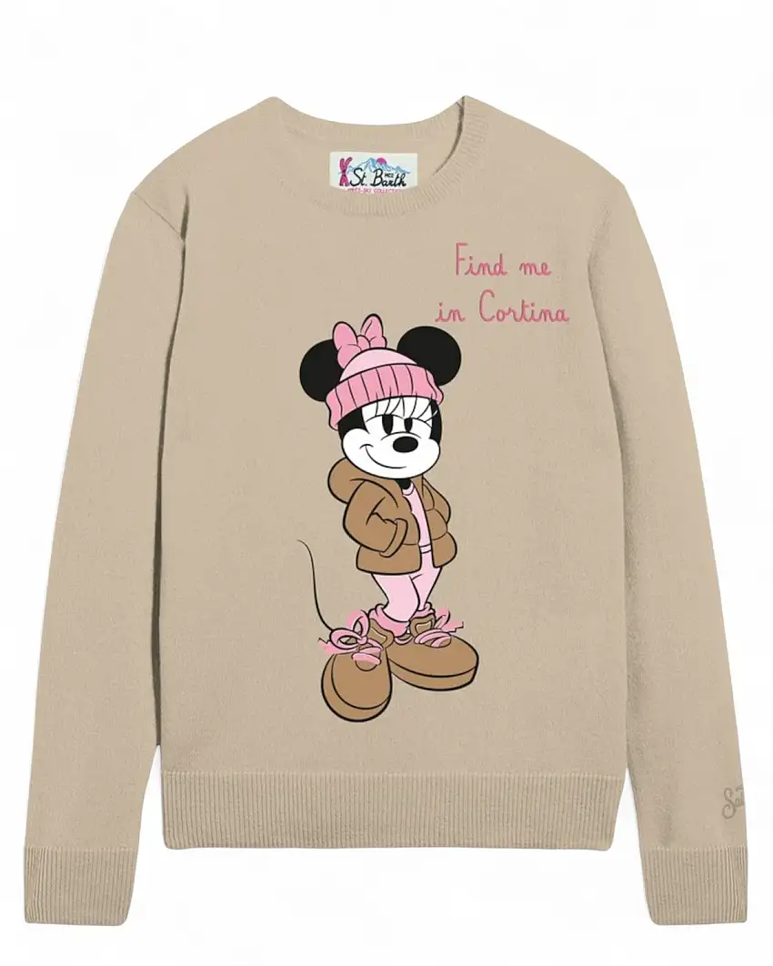 Maglione New Queen Saint Barth in Maglia con Stampa Ironica