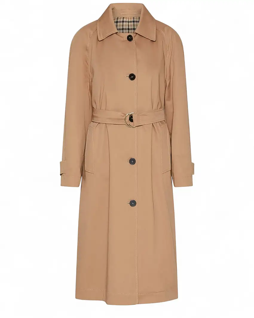 Trench Gabardina Stretch Donna con Cintura
