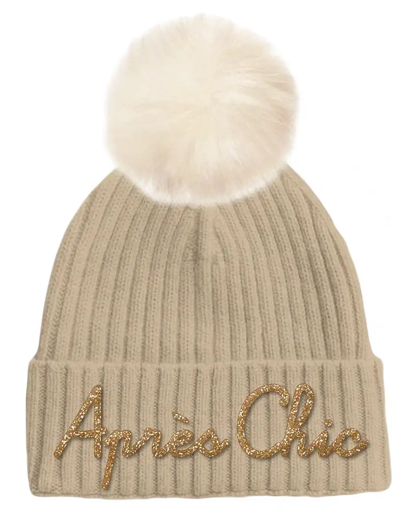 Cappellino Lana Mc2 Saint Barth Apres Chic Beige