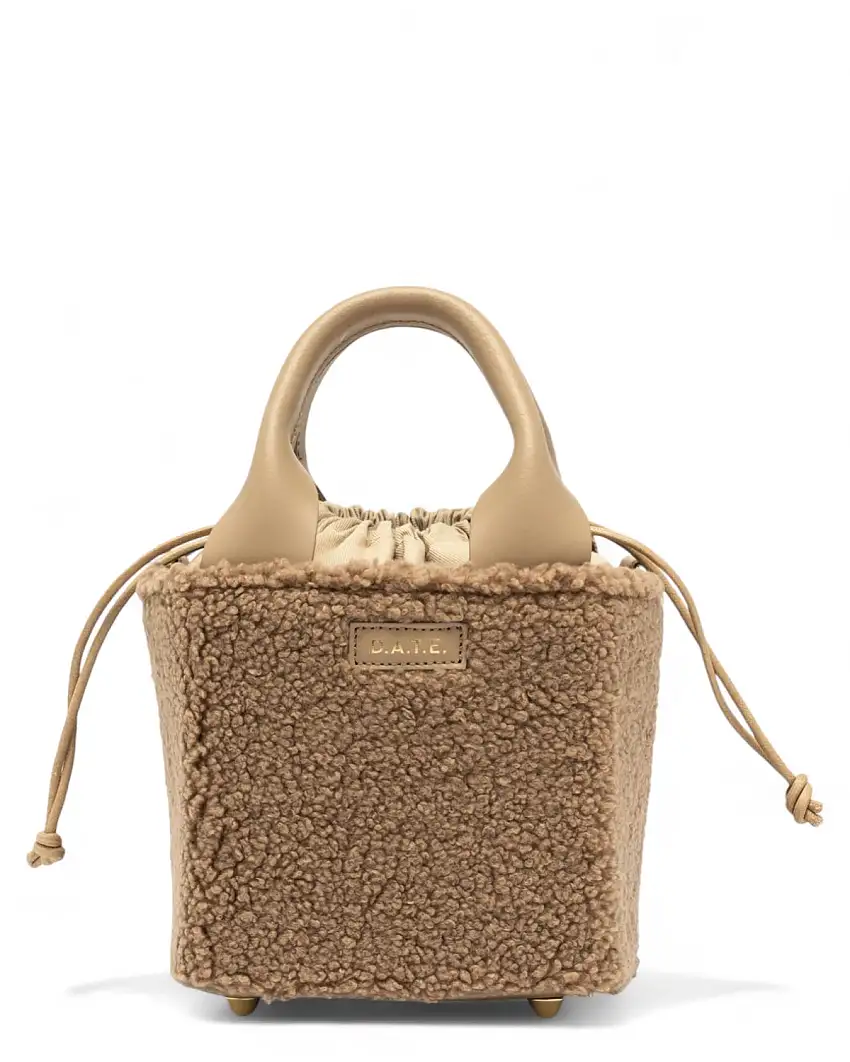 Borsa D.A.T.E. Cubo Bag Teddy Beige Donna