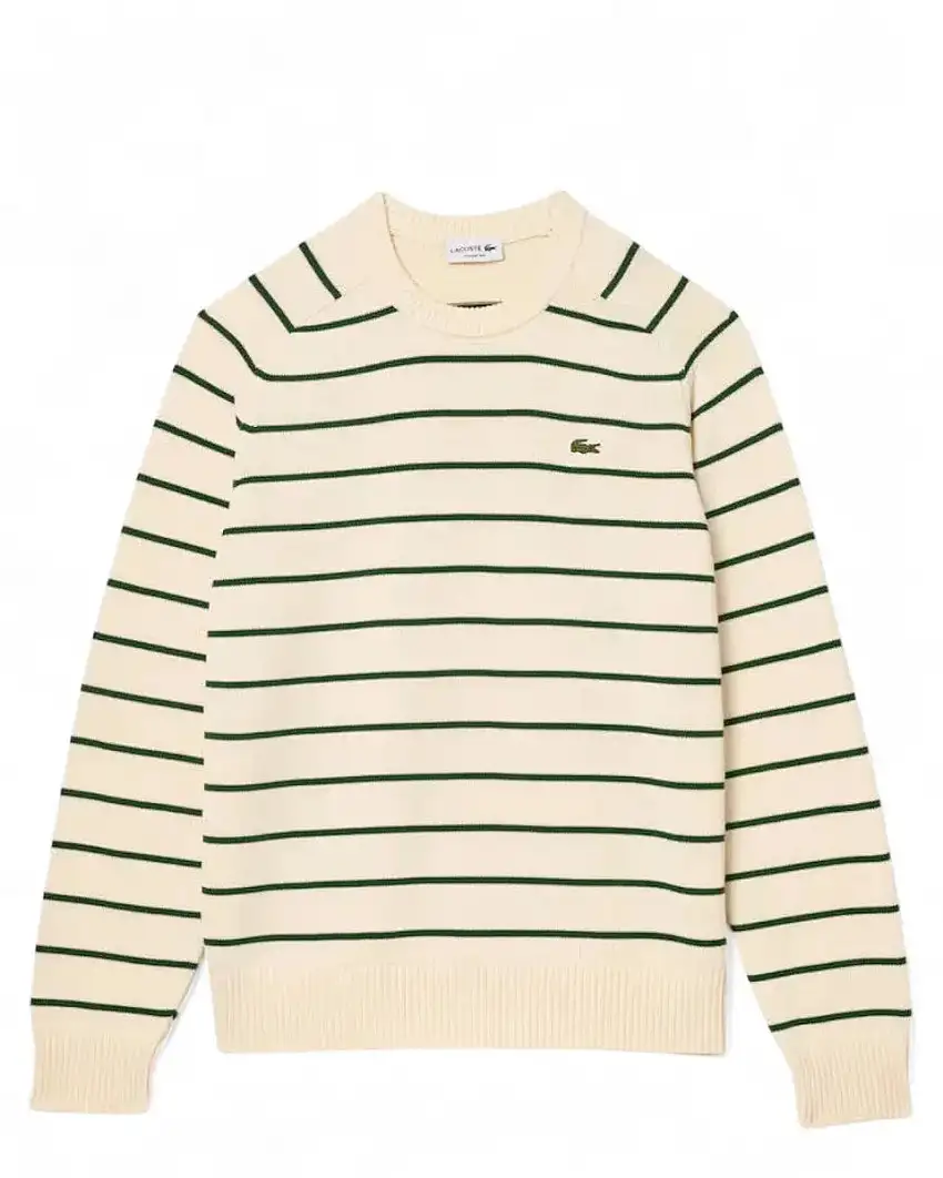 Pullover Uomo Lacoste – Girocollo in Cotone a Righe