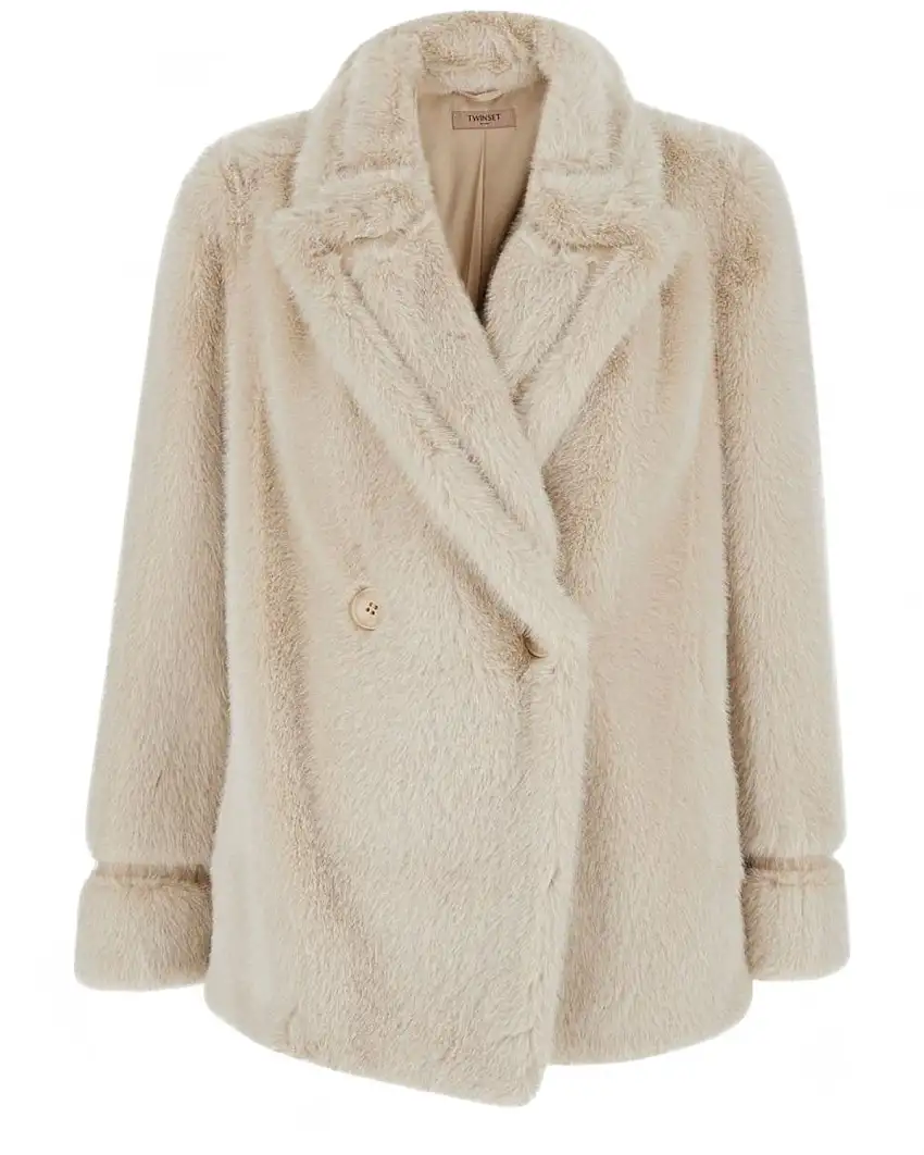 Cappotto Twinset - Doppiopetto Ecopelliccia | Revers a Lancia