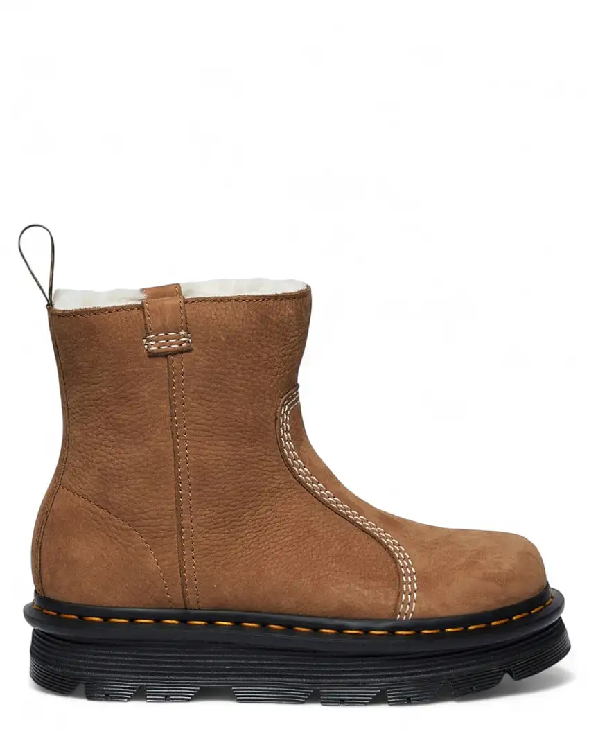 Dr. Martens Zebzag Laceless Boot in Suede | Vittorio Citro - Dal 1920