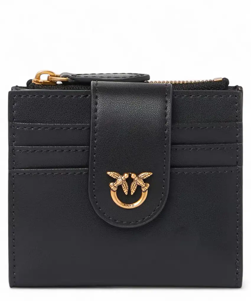 Pinko Portafoglio Piccolo Donna in Pelle Liscia con Logo Love Birds