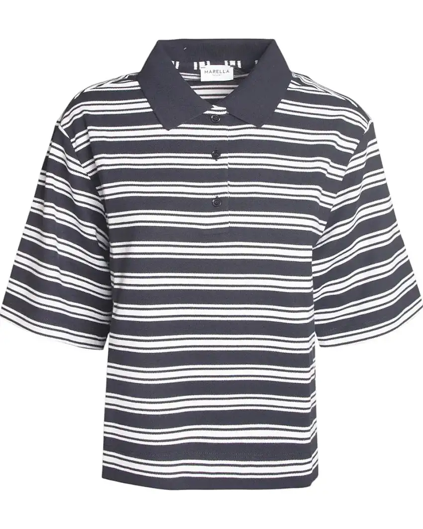 Polo Oversize in Cotone con Righe Orizzontali | Moda Casual Uomo