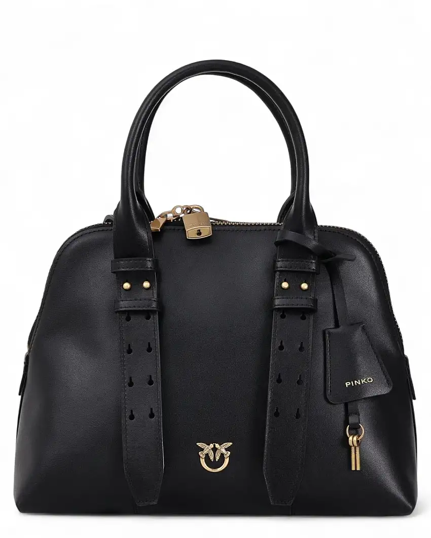 Borsa a Mano Pelle Pinko con Lucchetto