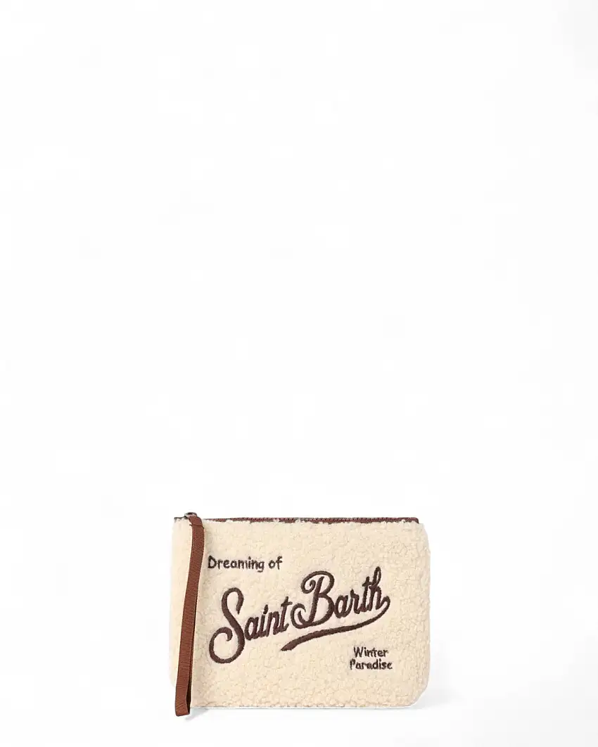 Pochette Aline Teddy con logo elegante e compatta