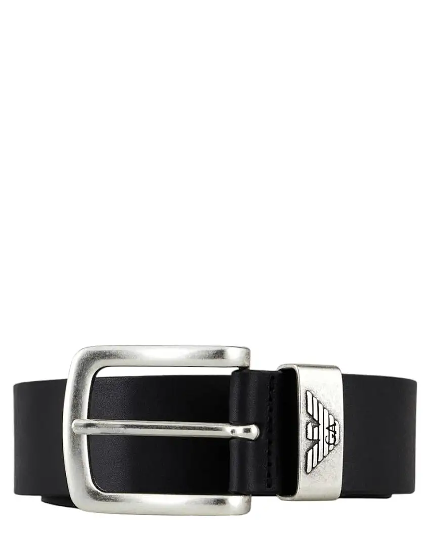 Cintura uomo in pelle con fibbia logata Made in Italy