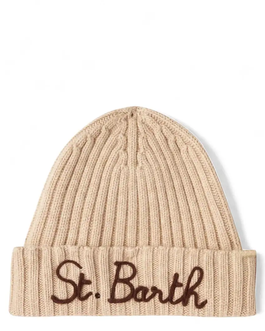 Cappello Misto Cashmere con Logo MC2 Saint Barth