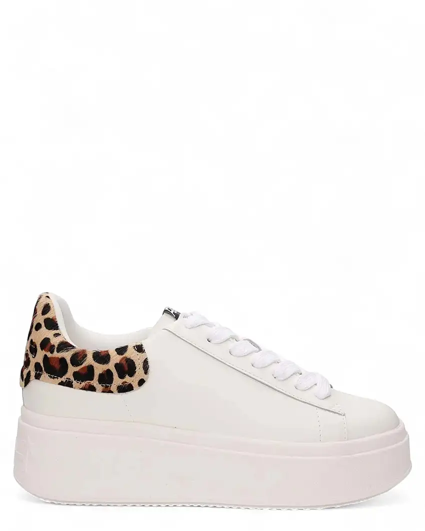 Sneakers Moby Platform Donna in Pelle con Dettagli Leopardati | Suola Spessa
