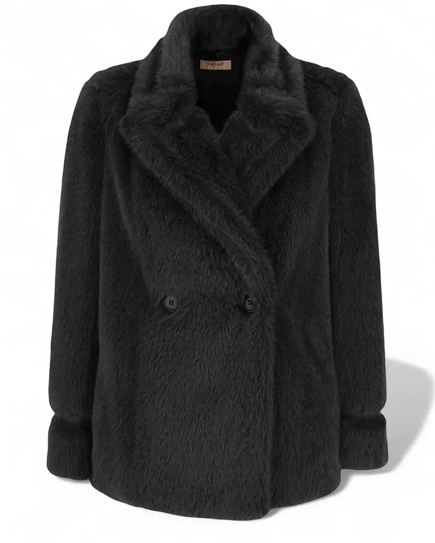 Giacca Doppiopetto Eco-Pelliccia Donna - Twinset