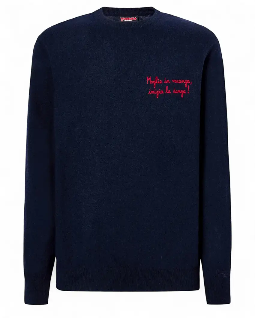 Maglione Ricamo Moglie in Vacanza - Stile Unico