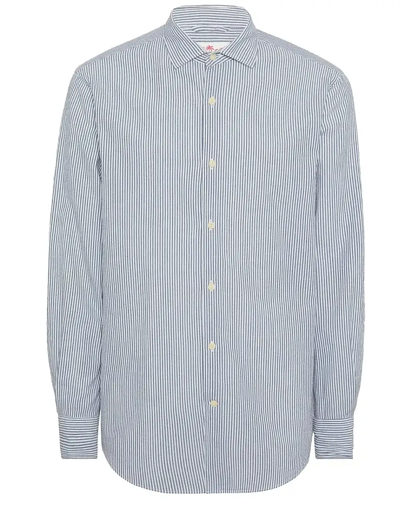 Camicia Uomo Seersucker Azzurra MC2 Saint Barth Pamplona