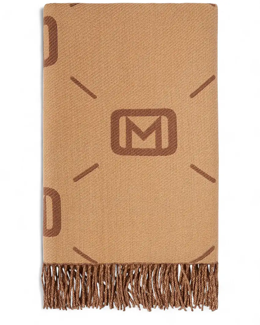 Sciarpa double face in jacquard con maxi logo - MARELLA