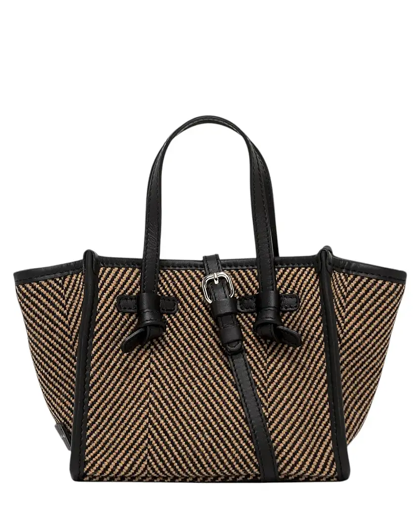 Miss Marcella mini in tessuto spigato e pelle – Gianni Chiarini