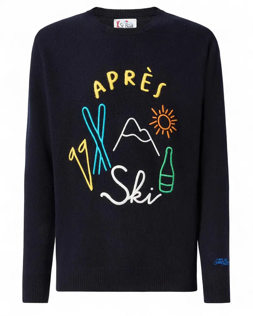 Maglione Cashmere Uomo Ricamo Après Ski