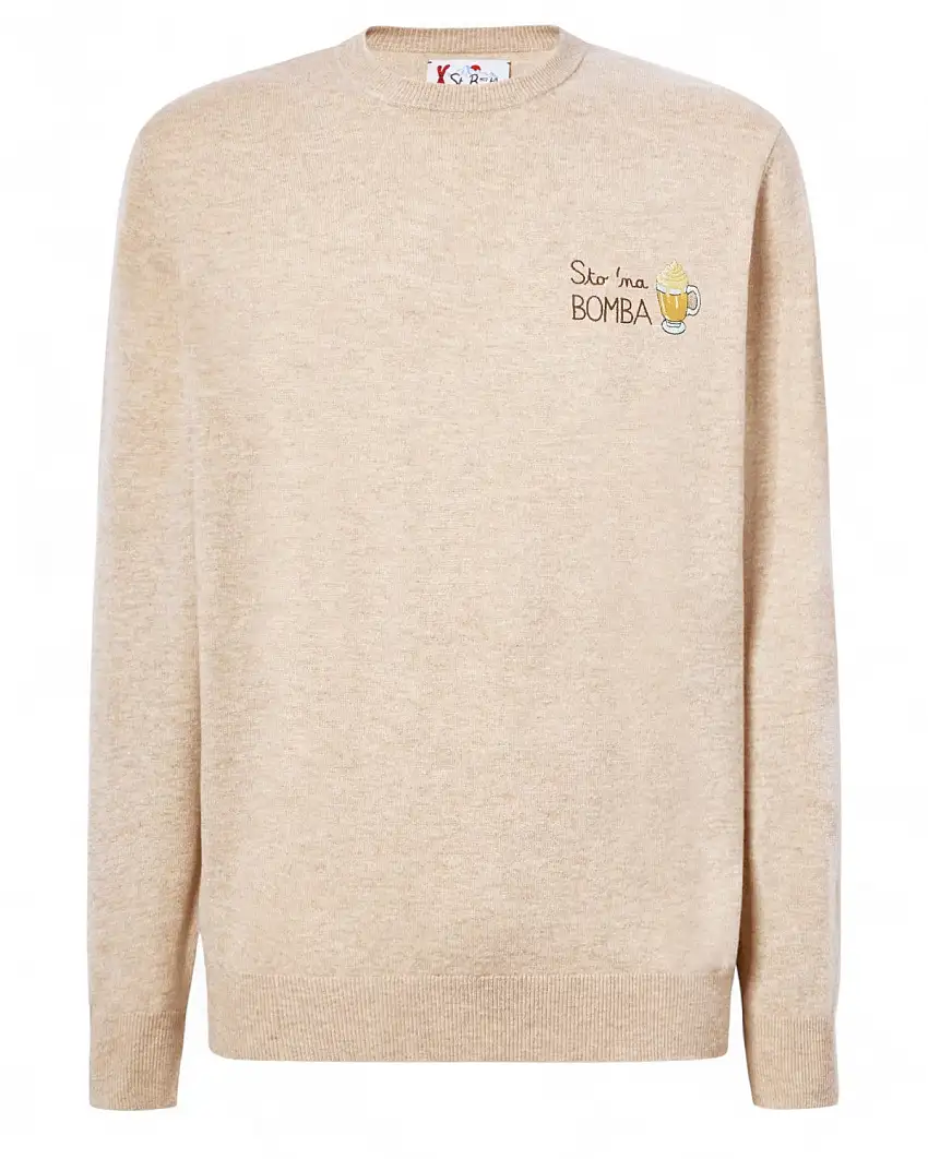 Maglione Cashmere Ricamo Sto na Bomba - Stile Unico
