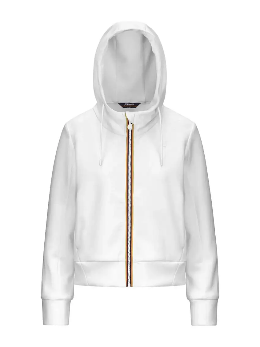 K-WAY Women's Sweatshirt DIVINE LIGHT SPACER K2132CW 001 White