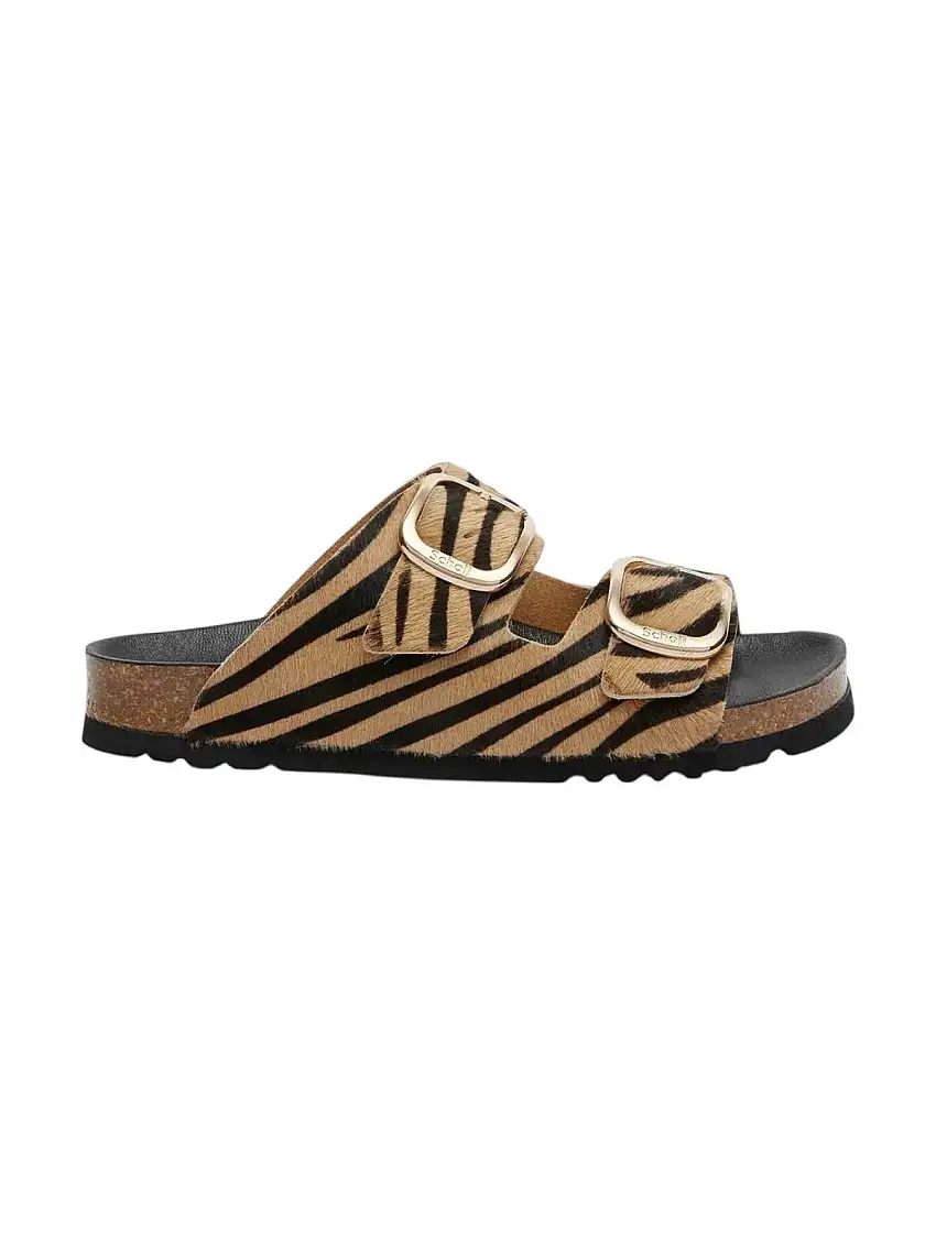 SCHOLL Women's Sandal NOELLE Zebra Beige/Black F300672331 ZEBRA BEIGE/BLACK