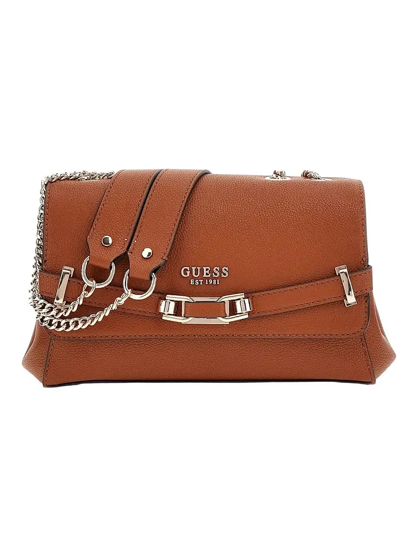 GUESS Women's Bag SILVYE CONVERTIBLE XBODY FLAP HWBG95 27210 COG Brown