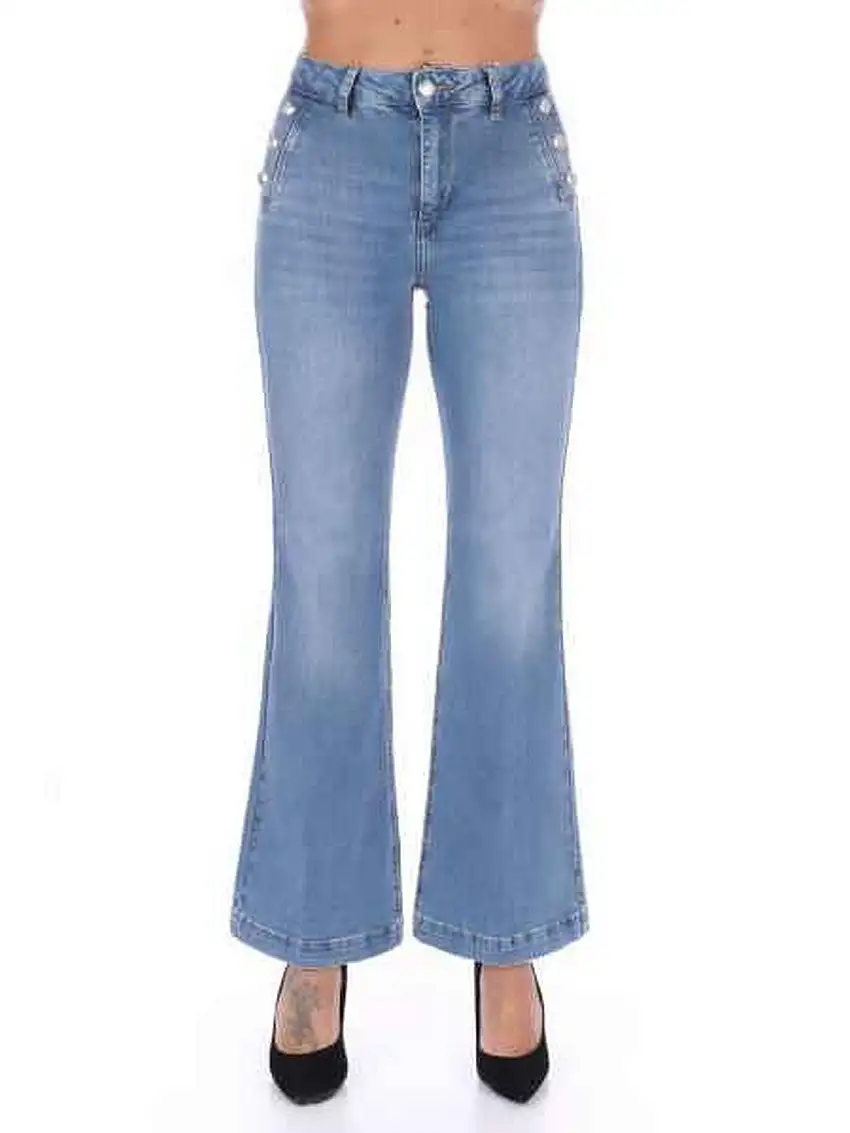 Liu Jo Women's Jeans - Bottom up flare jeans - Denim