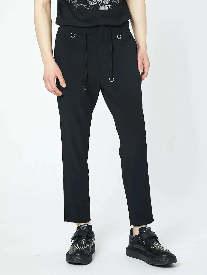 Pantaloni Jogger Cropped Nero